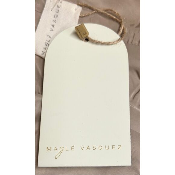 Maylé Vásquez Mar Crop Top in Raw Silk NWT Size Large - Picture 8 of 9